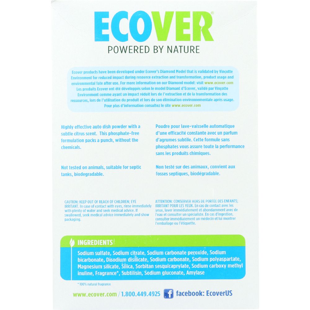 ECOVER: Dishwasher Powder Citrus Scent, 48 oz