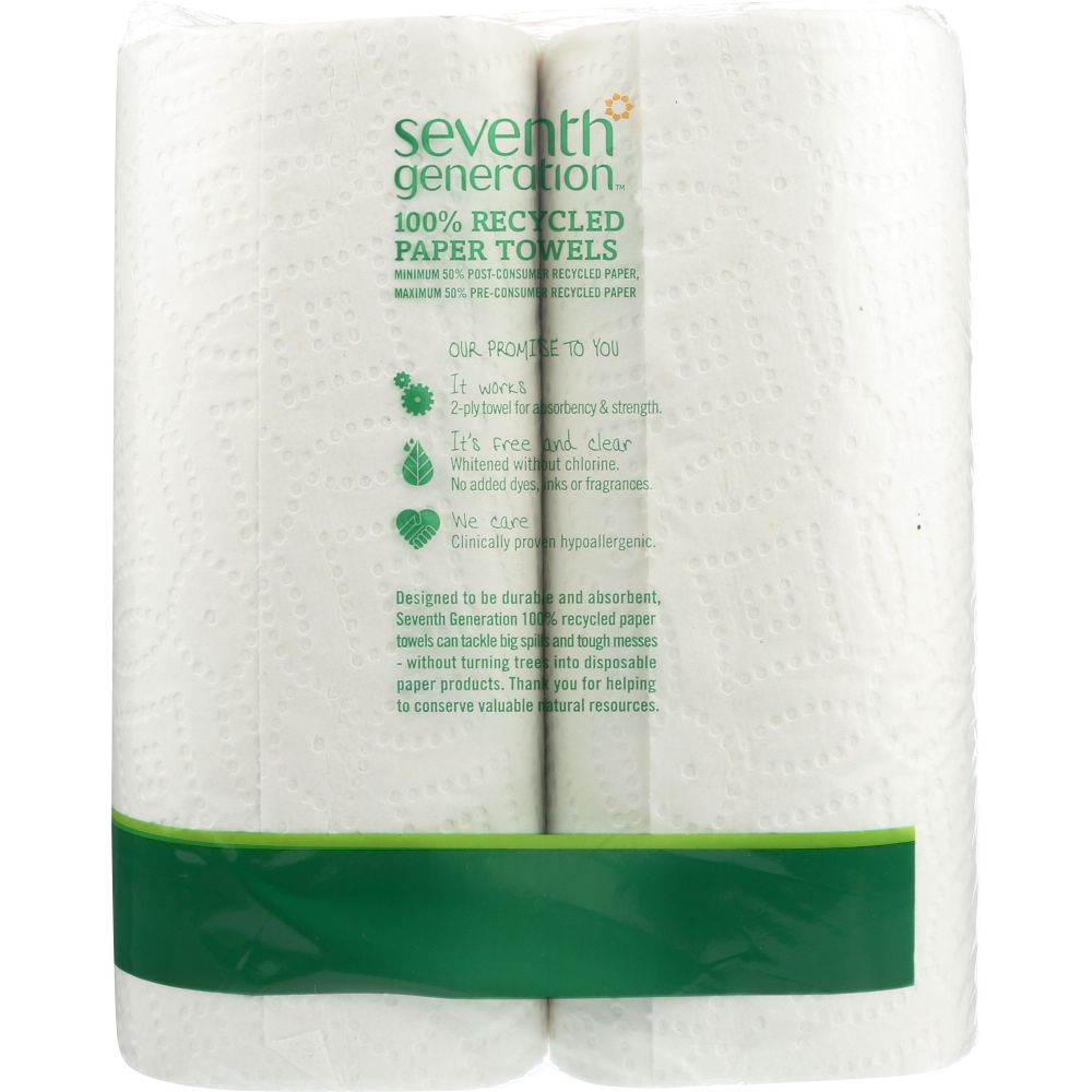 SEVENTH GENERATION: Paper Towel White Pack of 6, 1 ea