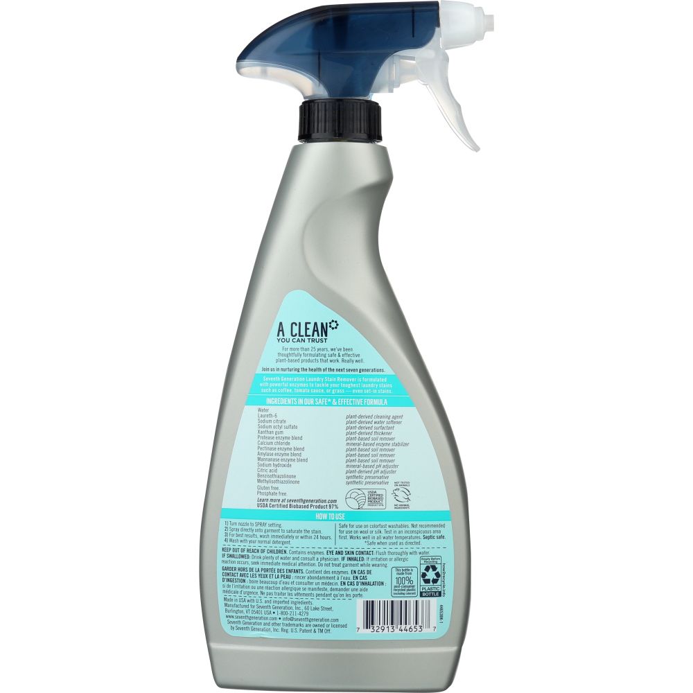 SEVENTH GENERATION: Stain Additive Remover Spray, 16 fo