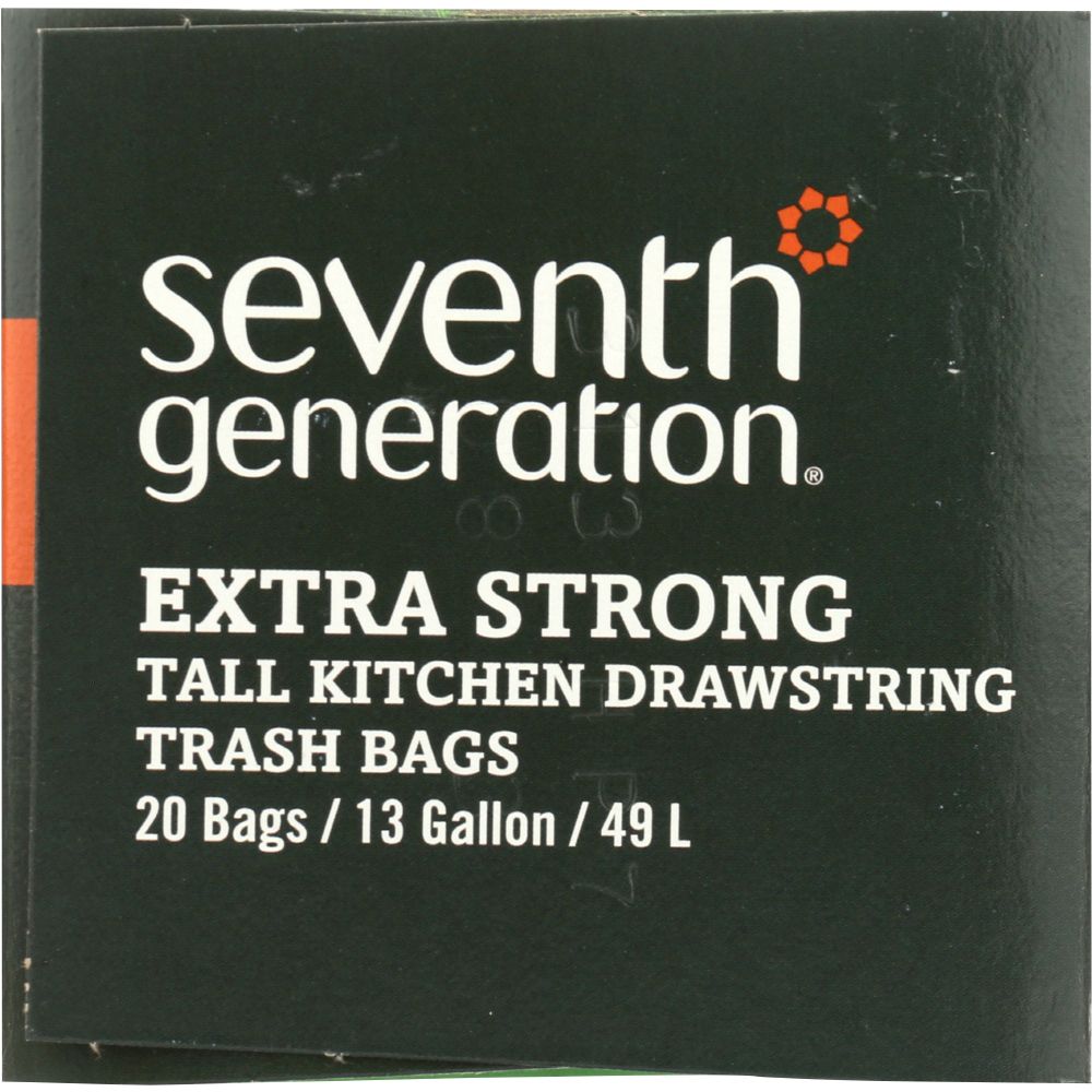 SEVENTH GENERATION: Tall Kitchen Bags 13 Gallon 2-Ply, 20 Bags