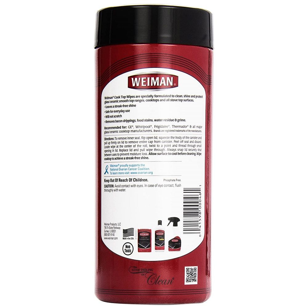 WEIMAN: Cook Top Wipes, 30 pc