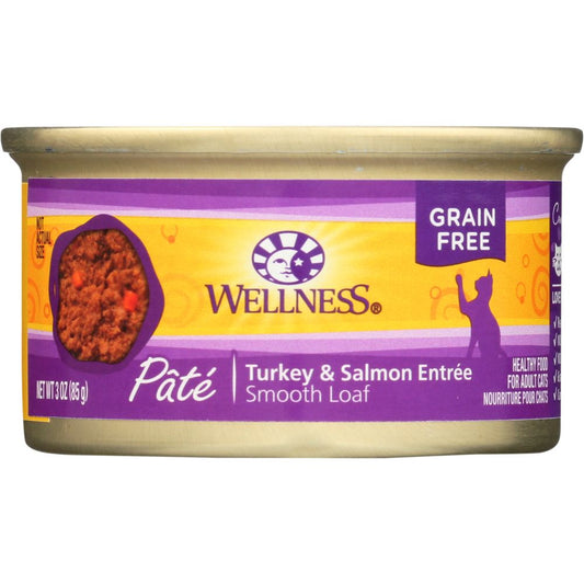 WELLNESS: Turkey and Salmon Cat Food, 3 oz