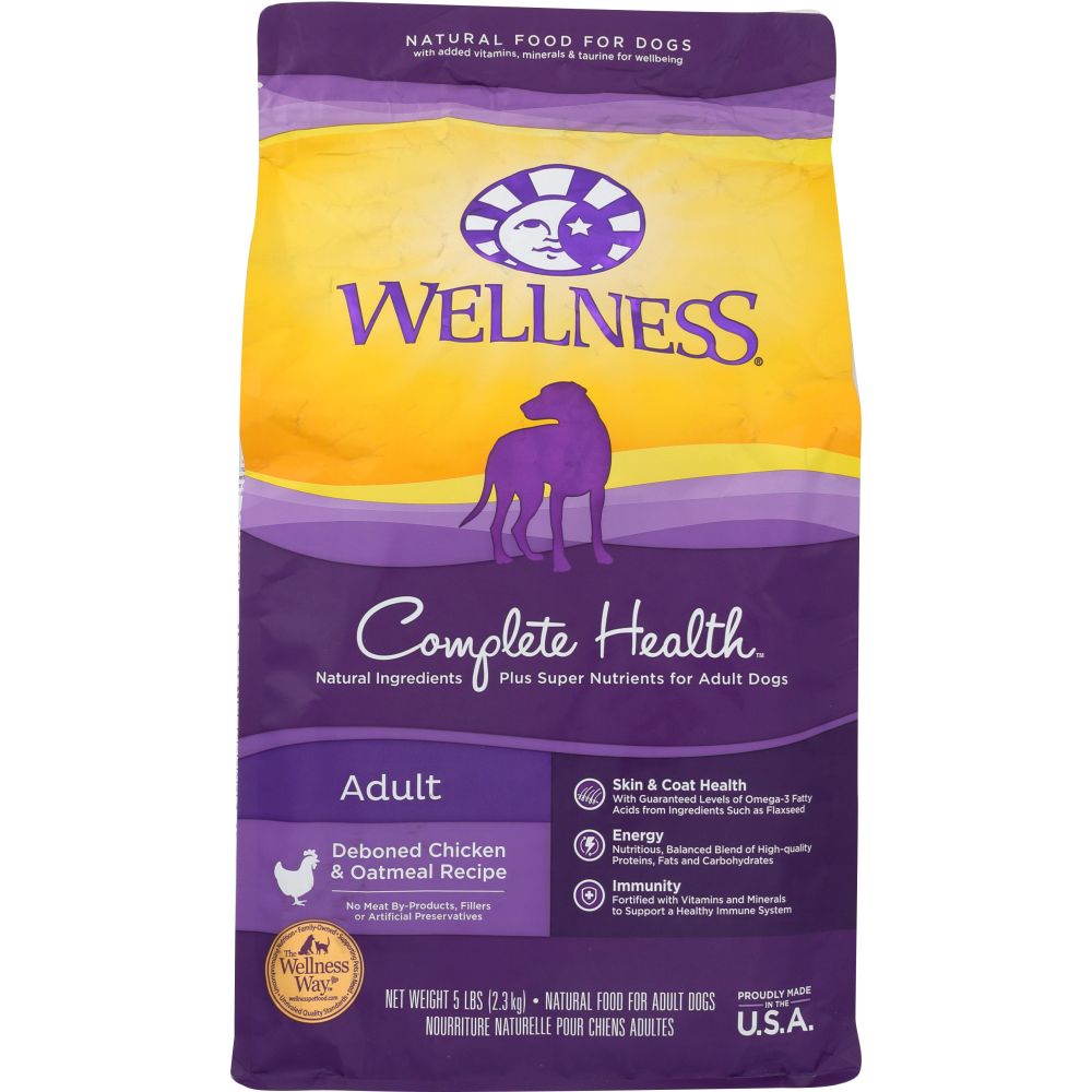 WELLNESS: Complete Health Dry Chicken and Oatmeal Dog Food, 5 lb