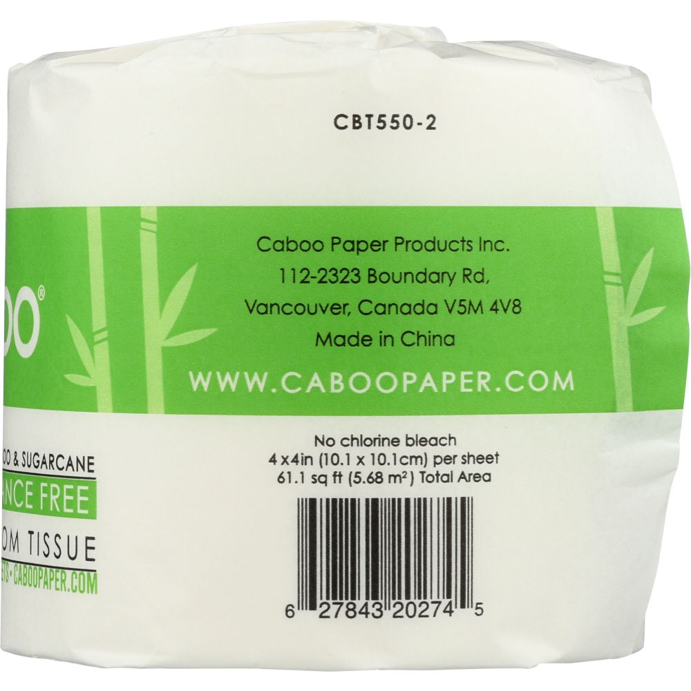 CABOO: 2-Ply Bathroom Tissue 550 Sheets, 1 Roll