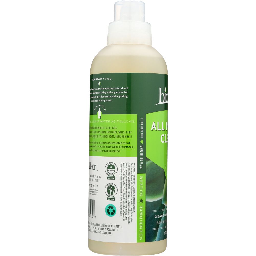 BIO KLEEN: Concentrated All Purpose Cleaner And Degreaser, 32 oz