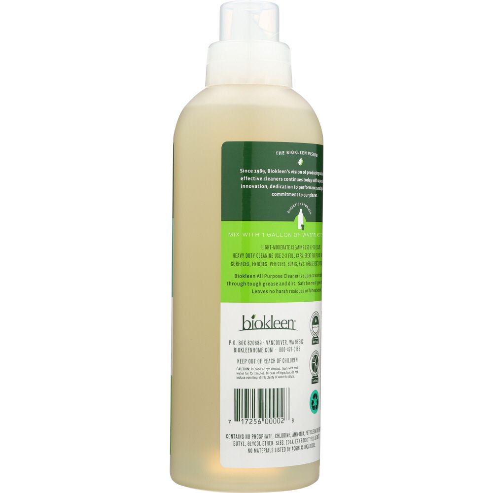 BIO KLEEN: Concentrated All Purpose Cleaner And Degreaser, 32 oz