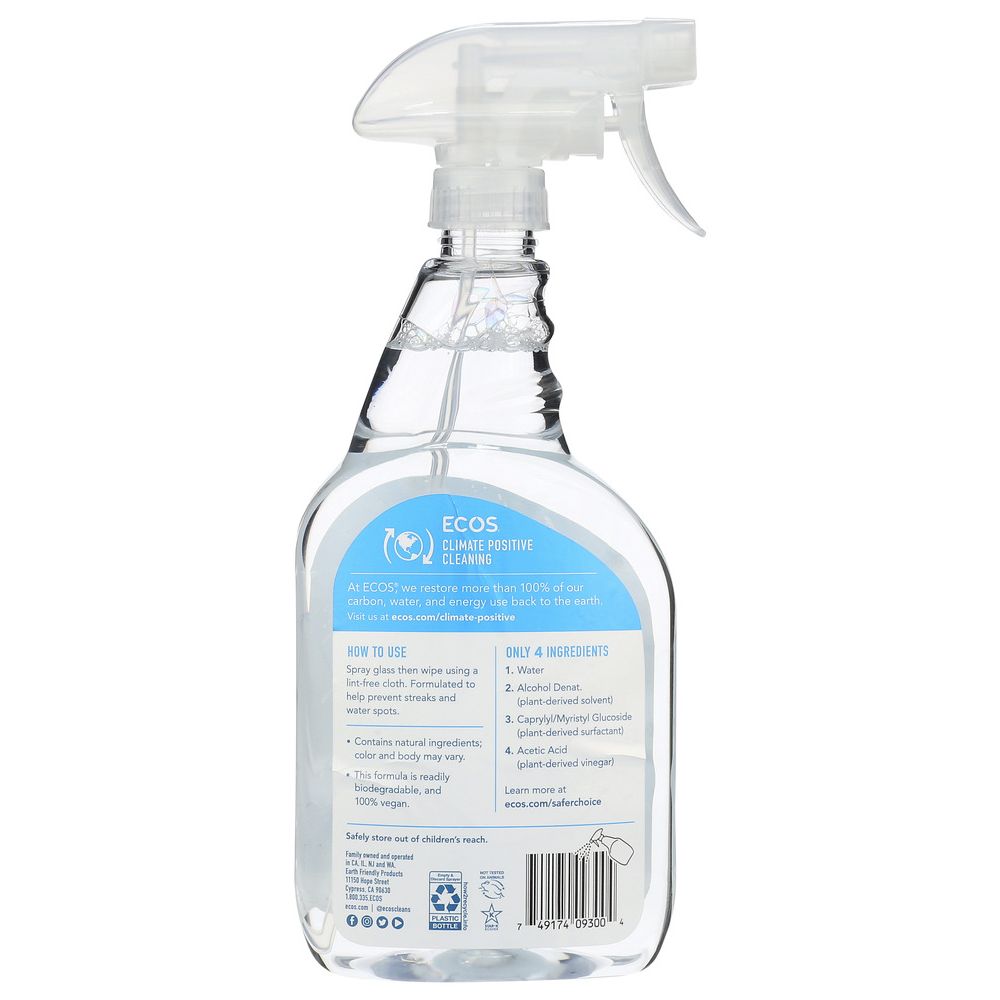 Earth Friendly Products Window Cleaner with Vinegar, 22 Oz