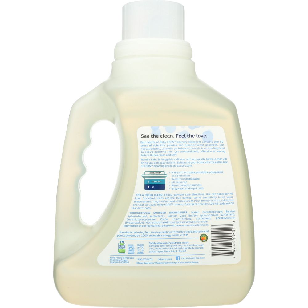 EARTH FRIENDLY: Free & Clear Disney Baby Laundry Detergent, 100 oz