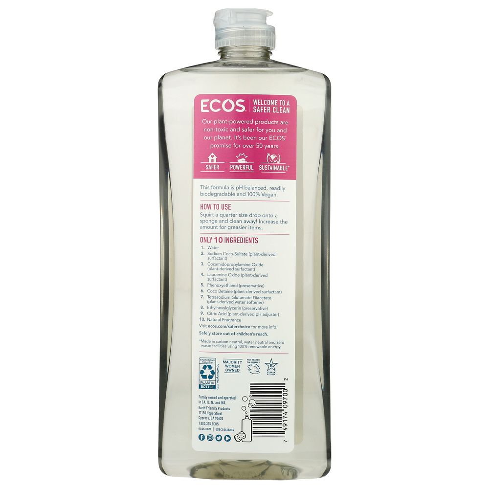 EARTH FRIENDLY: Ecos Dishmate Dish Liquid Almond, 25 oz