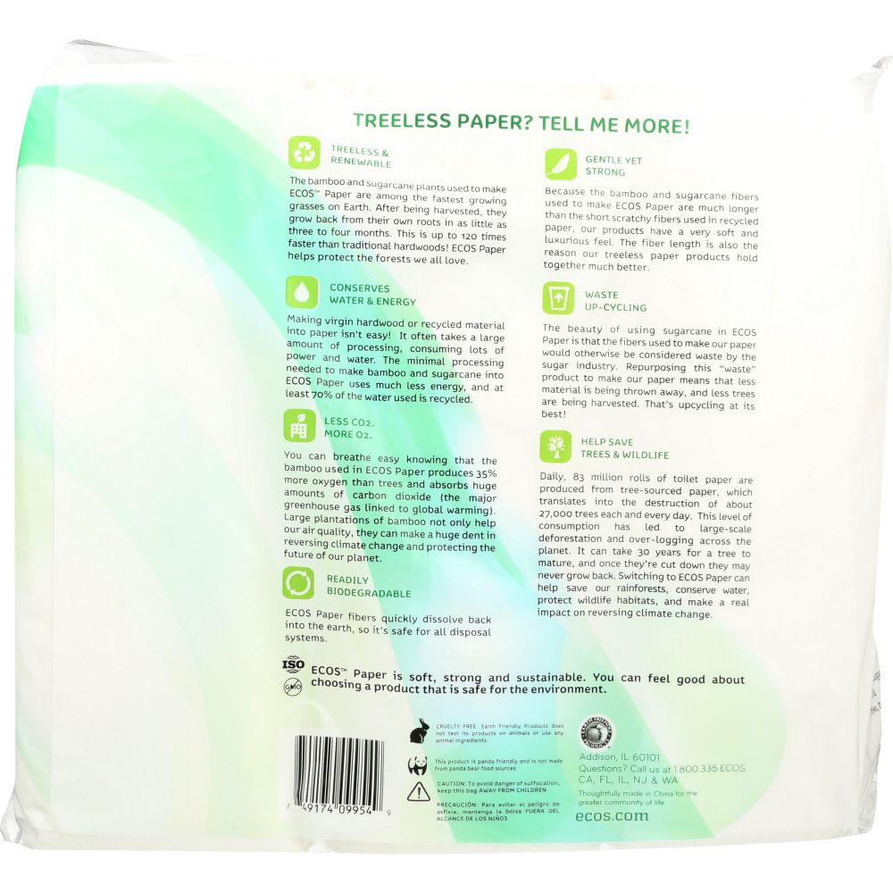 EARTH FRIENDLY: Treeless Paper Towels 115 Towels Per Roll 2 Ply, 6 pk