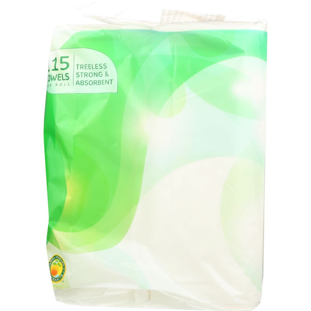 EARTH FRIENDLY: Treeless Paper Towels 115 Towels Per Roll 2 Ply, 6 pk