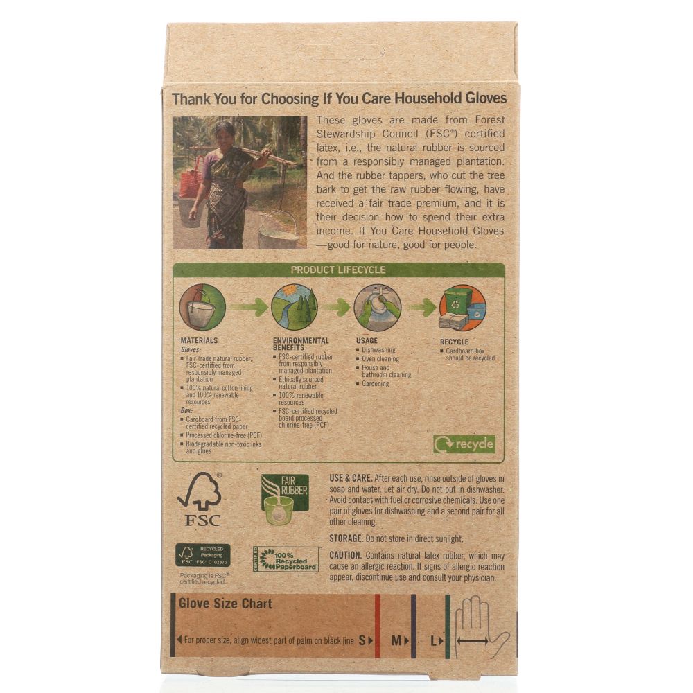 IF YOU CARE: FSC Certified Household Gloves Medium, 1 ea