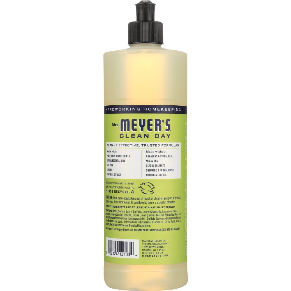 MRS MEYERS CLEAN DAY: Liquid Dish Soap Lemon Verbena Scent, 16 oz