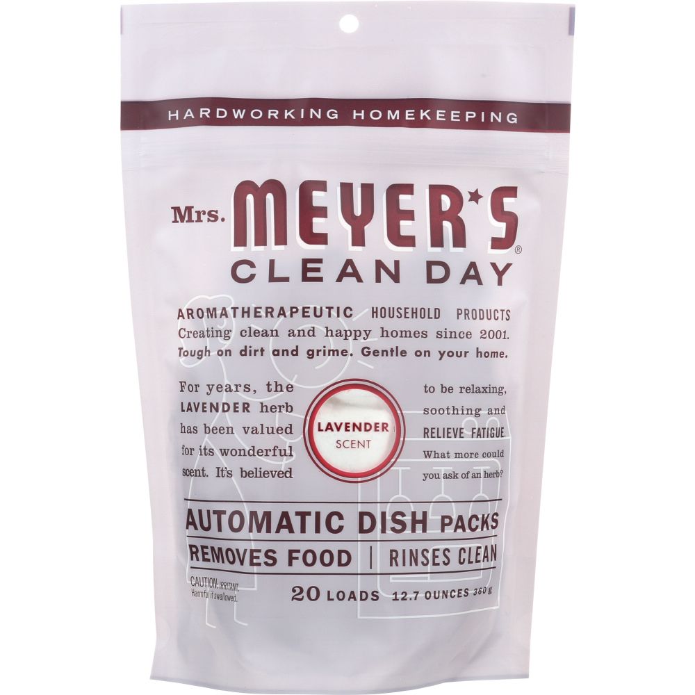 MRS MEYERS CLEAN DAY: Automatic Dish Packs Lavender Scent, 12.7 oz