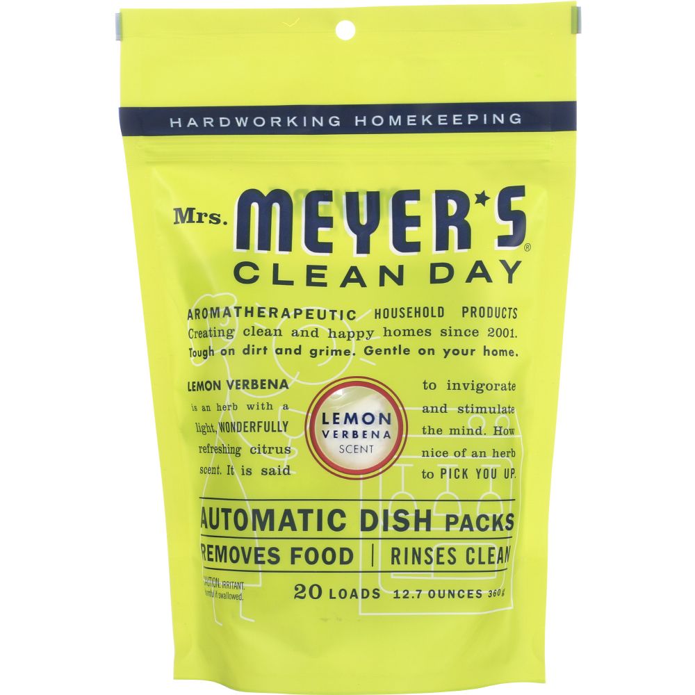 MRS. MEYER'S: Clean Day Automatic Dish Packs Lemon Verbena Scent, 12.7 oz