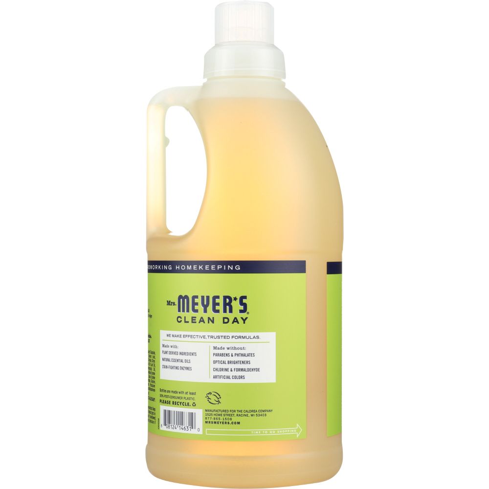 MRS. MEYER'S: Clean Day Laundry Detergent Lemon Verbena Scent, 64 oz