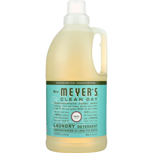 MRS. MEYER'S: Clean Day Laundry Detergent Basil Scent, 64 oz