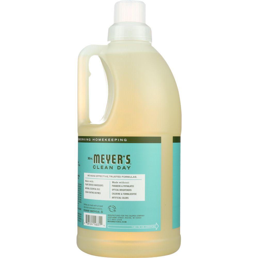 MRS. MEYER'S: Clean Day Laundry Detergent Basil Scent, 64 oz