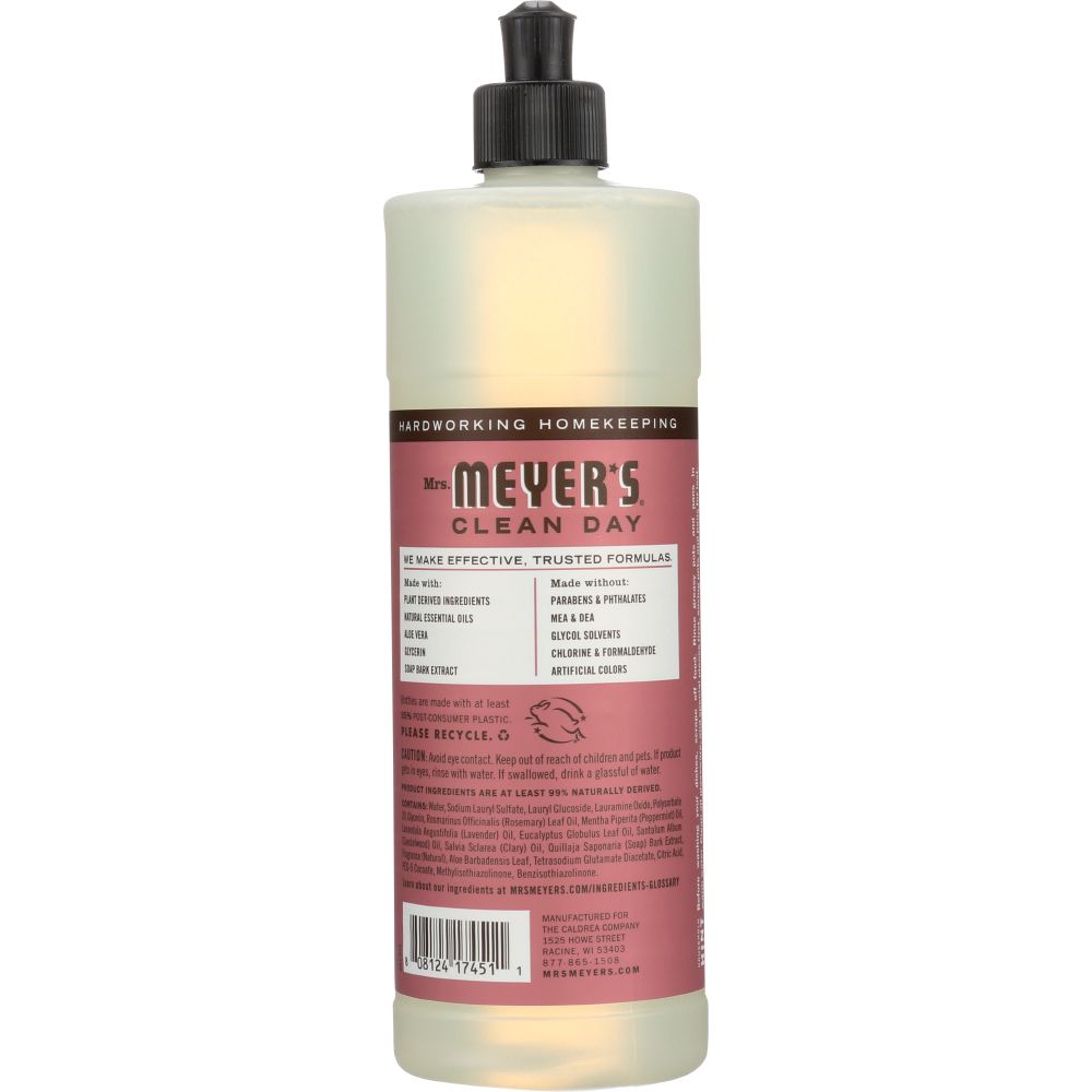 MRS. MEYER'S: Clean Day Liquid Dish Soap Rosemary Scent, 16 Oz