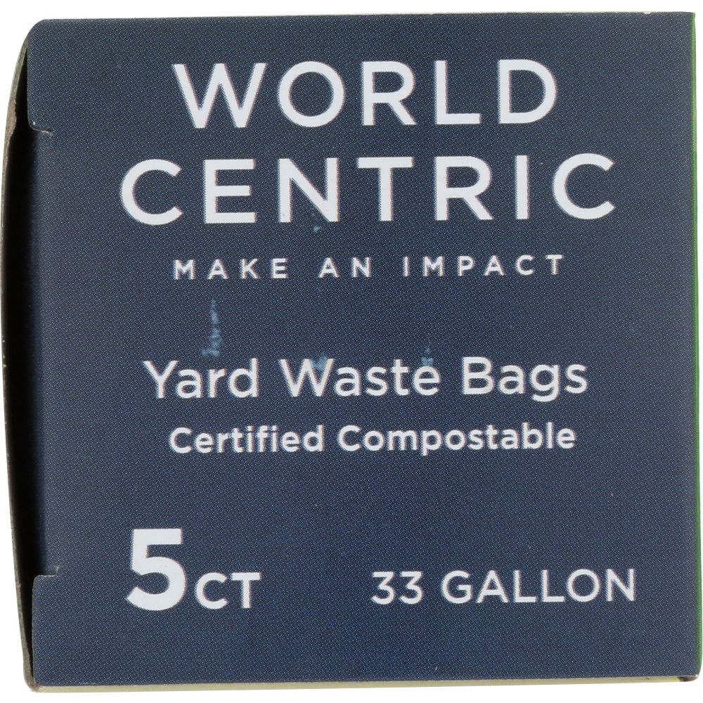 WORLD CENTRIC: 33 Gallon Compostable Bags, 5 pc