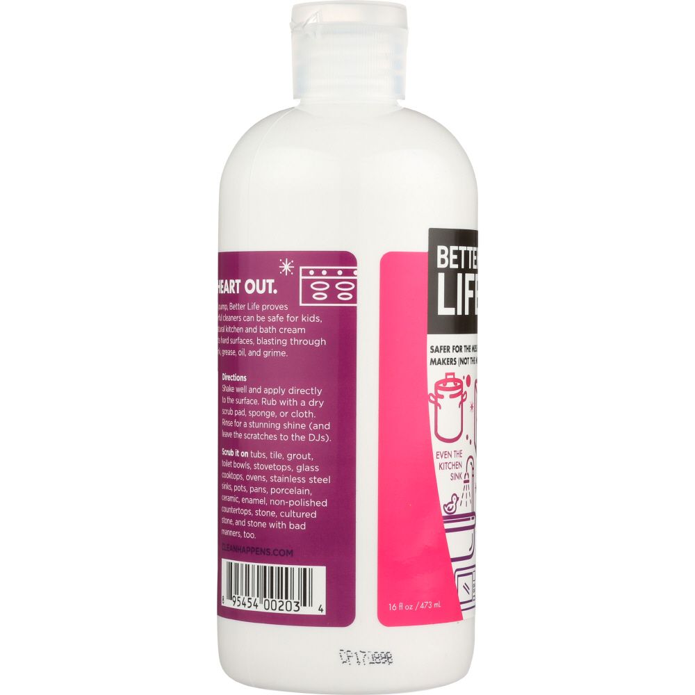 BETTER LIFE: Cleaner Sink Scrubber Gentle Even, 16 oz