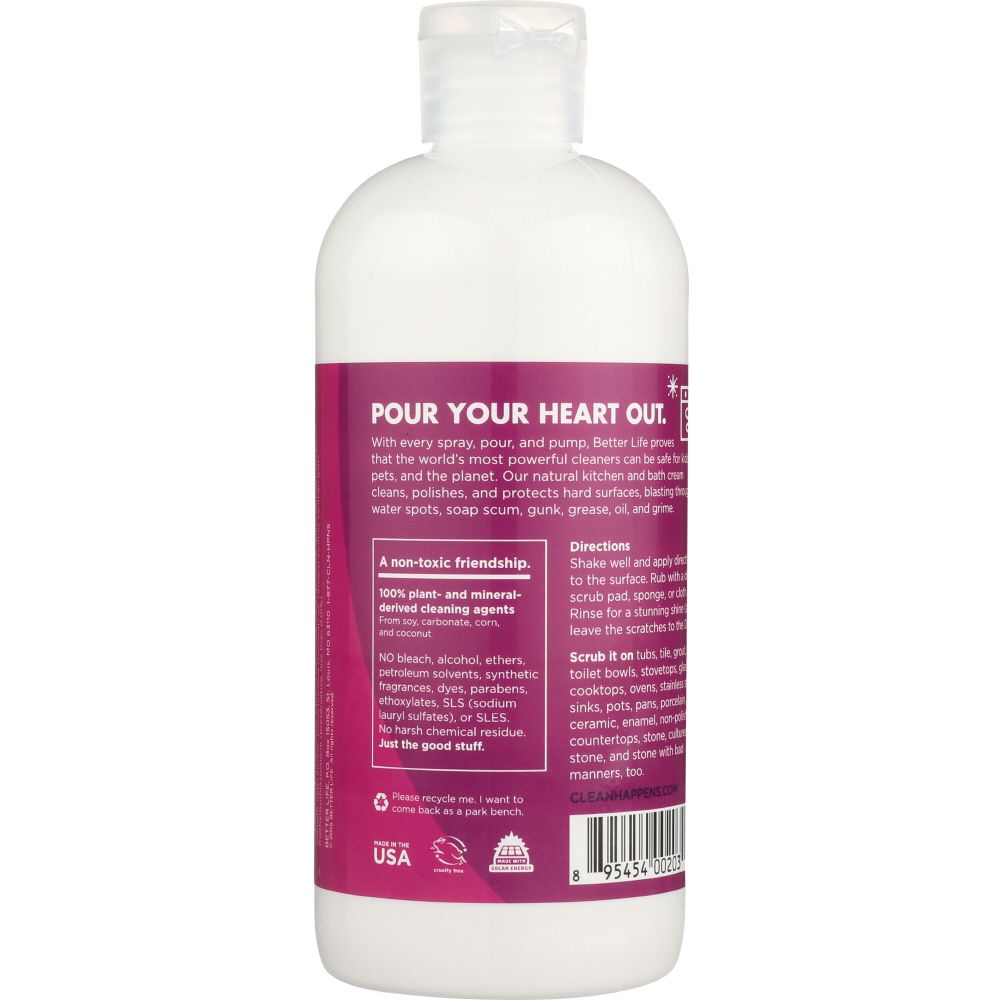 BETTER LIFE: Cleaner Sink Scrubber Gentle Even, 16 oz