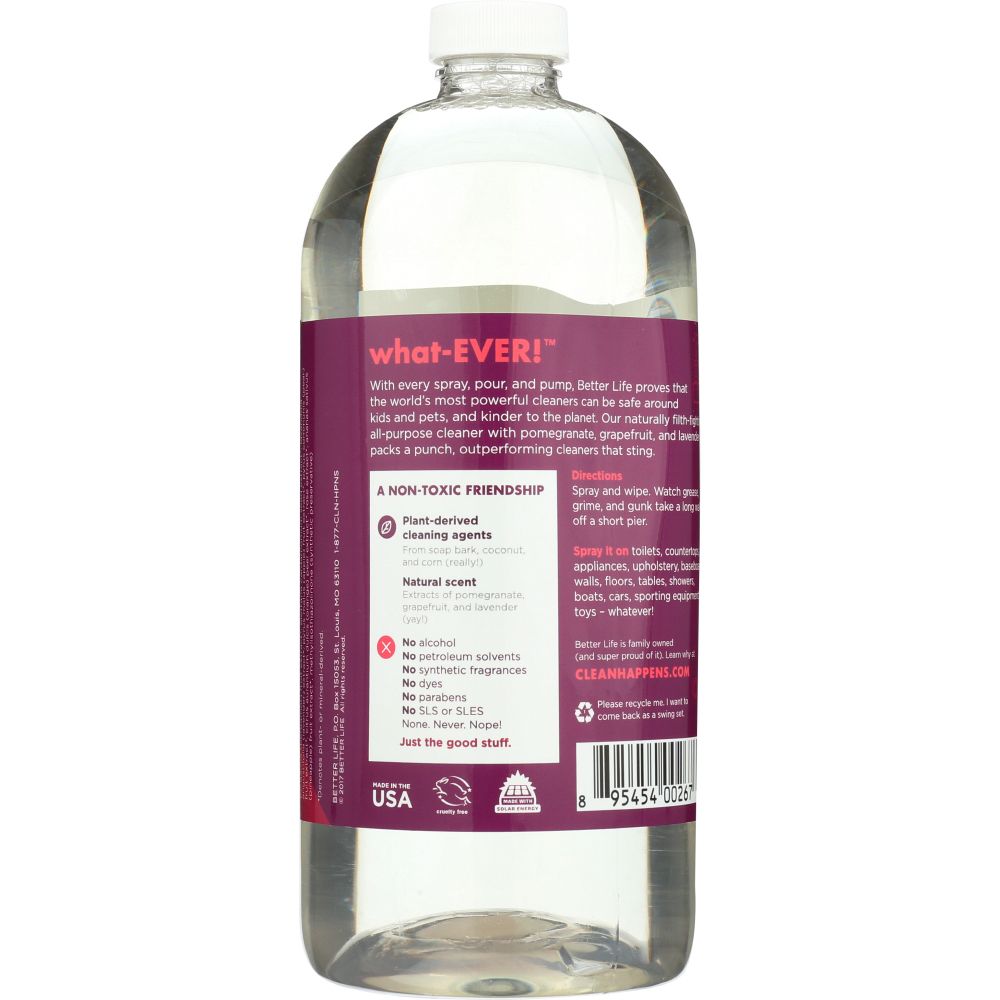 BETTER LIFE: Pomegranate All Purpose Cleaner, 32 oz