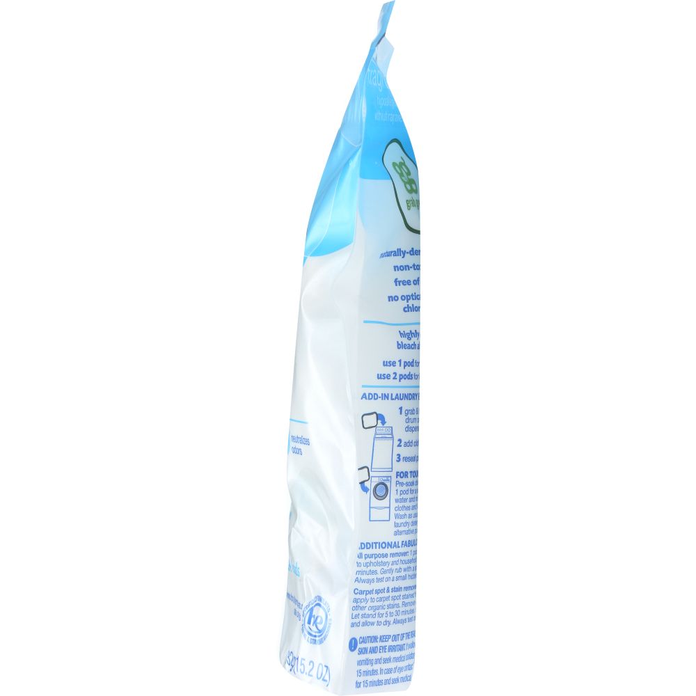 GRAB GREEN: Bleach Alternative Fragrance Free Pouch 24 Count, 15.2 oz