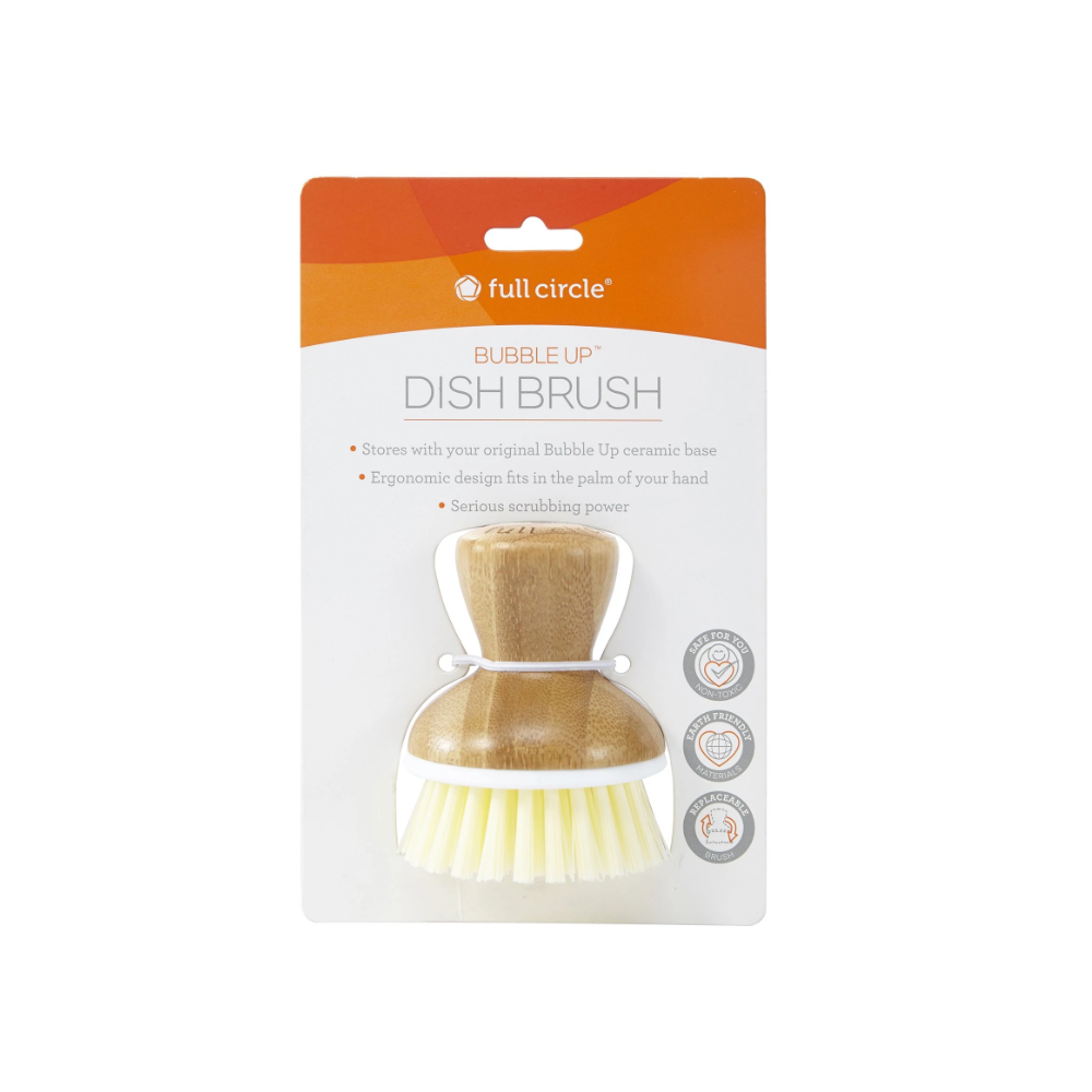 FULL CIRCLE HOME: Bubble Up Bamboo Dish Brush White, 1 ea