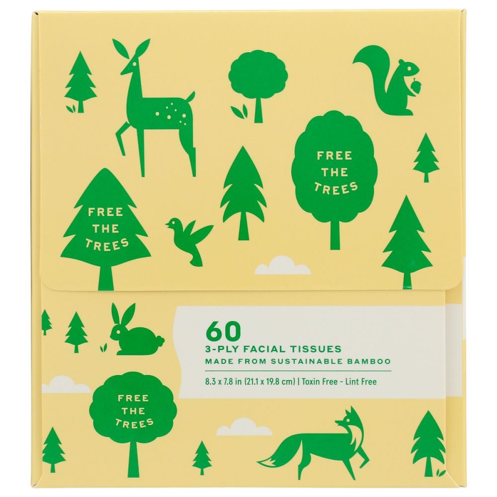 Caboo: Tree Free Facial Tissue Cube 60 Sheets, 1 ea