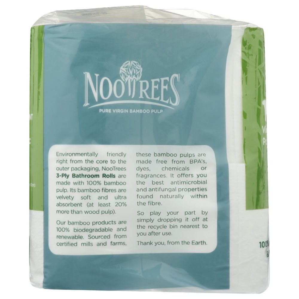 NOOTREES: Pure Virgin Bamboo Pulp Toilet Tissue 12 Rolls, 1 ea