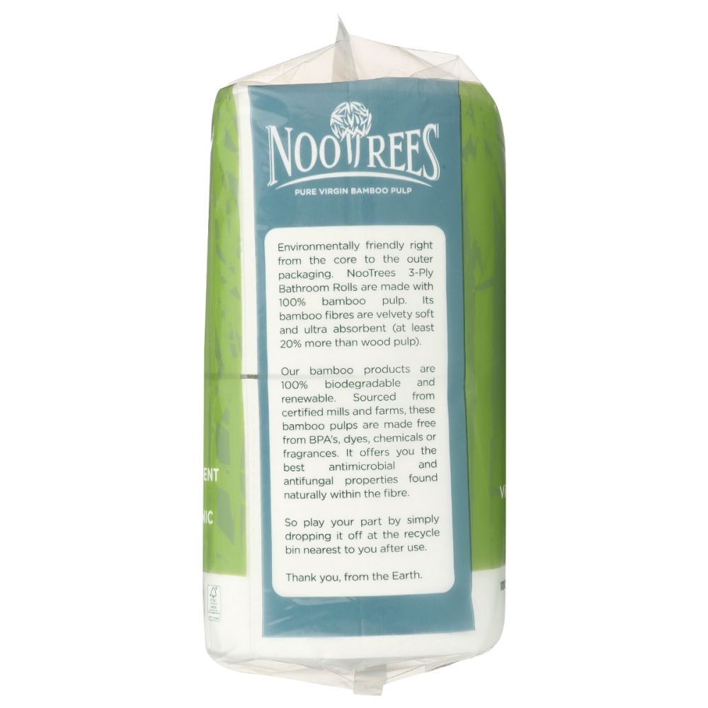 NOOTREES: Pure Virgin Bamboo Pulp Toilet Tissue 4 Rolls, 1 ea