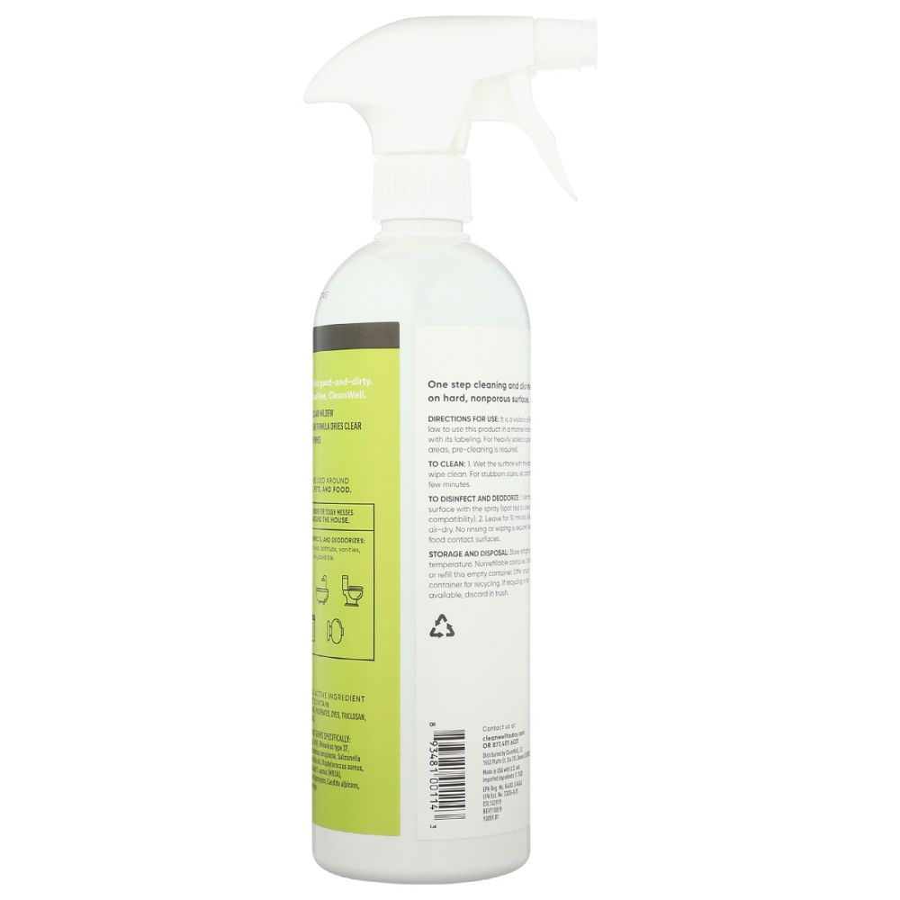 CLEANWELL: Cleaner Bathroom Citrus, 24 oz