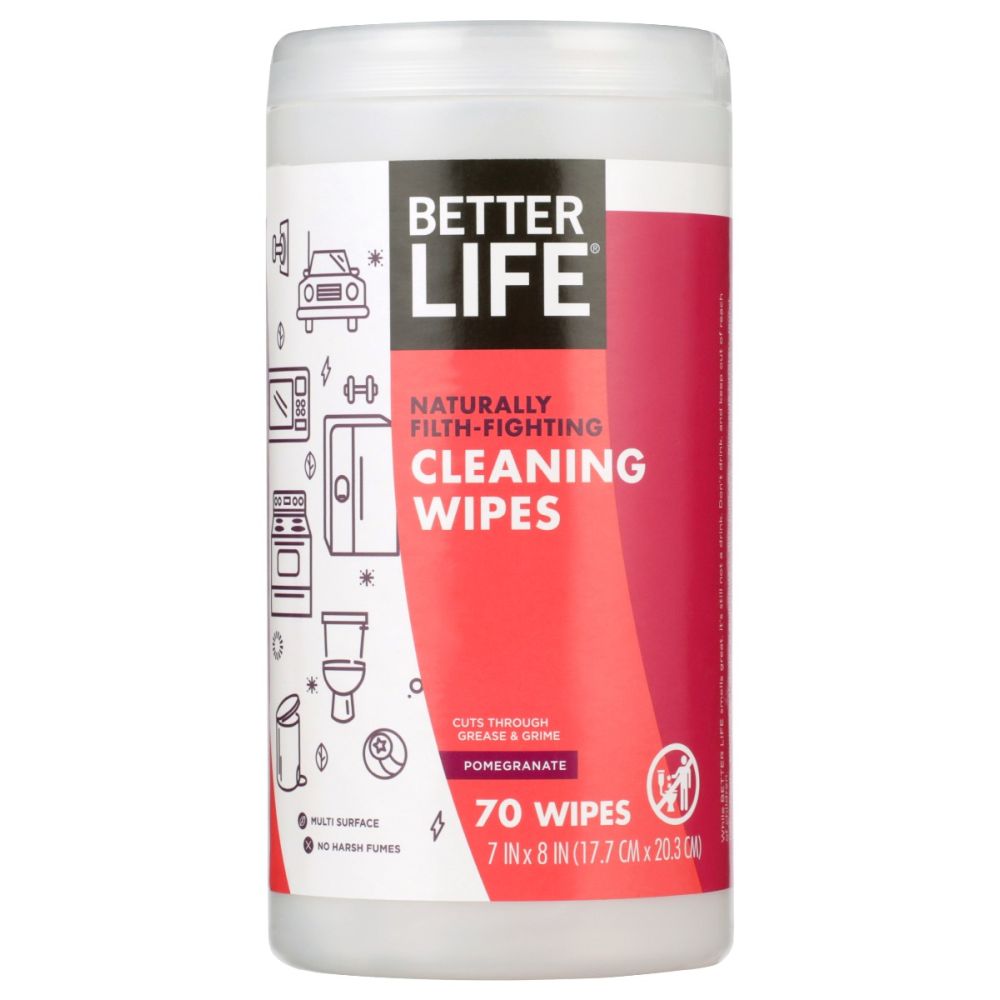 BETTER LIFE: Pomegranate Cleaning Wipes, 70 pc